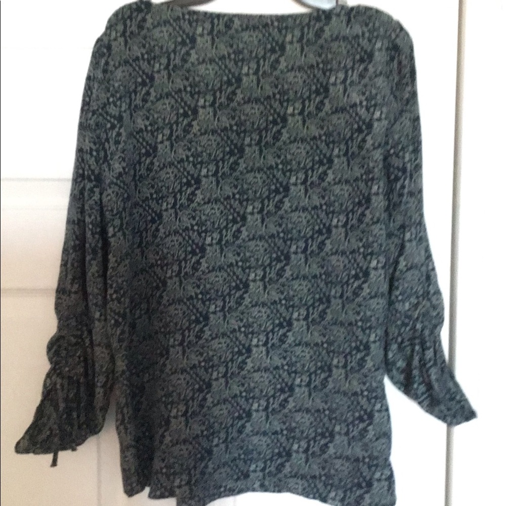 Silk Comptoir De Cotonnier Navy & Cream Print Top